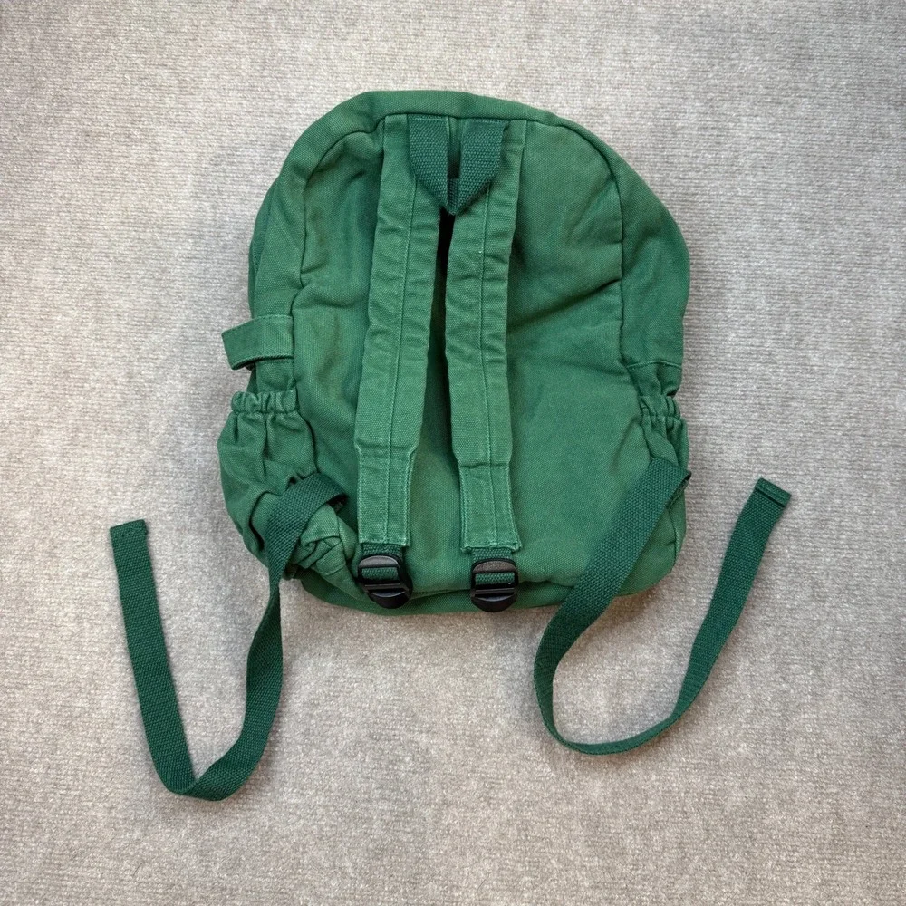Phaoullzon Cute Green Backpack Purse for Kids Girls Canvas Bag With Pendant